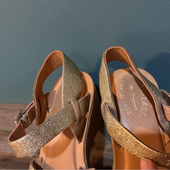 Kork-Ease Gold Metallic Leather Platform Wedge Sandals Size 8 / 39 - Picture 4 of 8